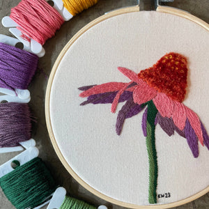 Coneflower Embroidery Kit