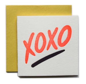 XOXO Letterpress Tiny Card