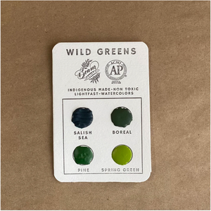 Beam Paints 4 Color Wild Greens Travel Card