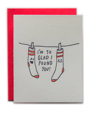Sock Love Letterpress Card