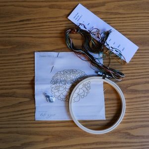 Zinnia Embroidery Kit