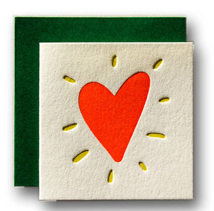 Heart Letterpress Tiny Card